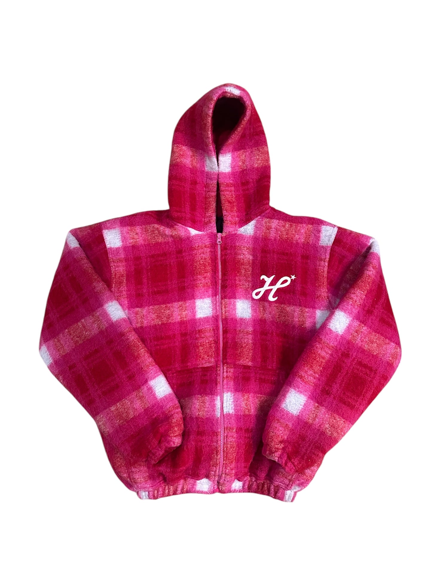 veste zipé a capuche avec doublure matelassé.