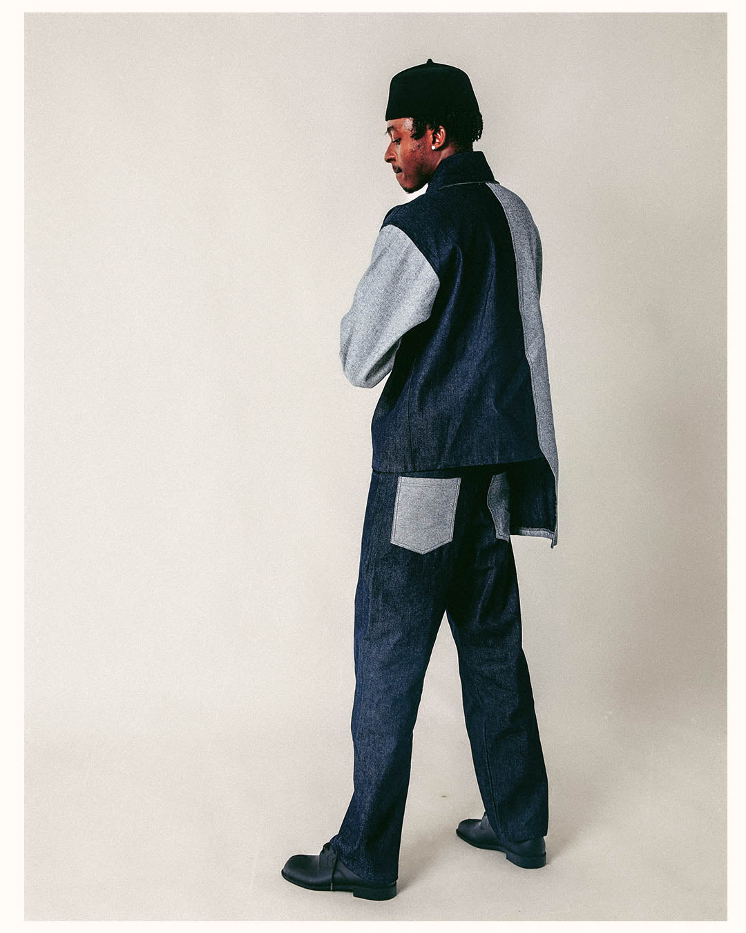 (E) "L'inversé" Jean coupe droite à poche inversé
