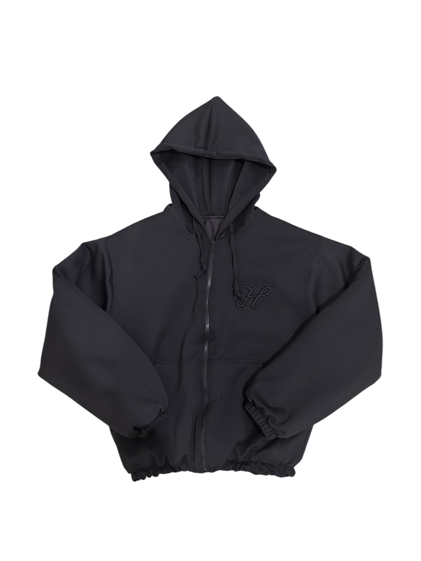 veste zipé a capuche avec doublure matelassé.