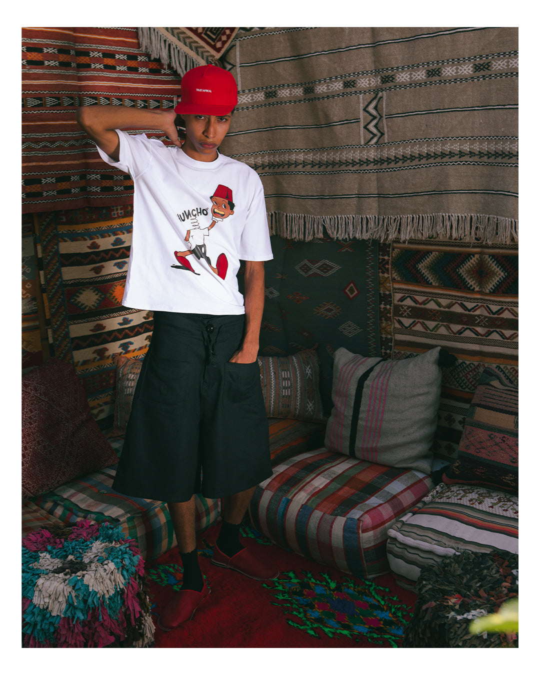 T- shirt boxie logo couture exterieure