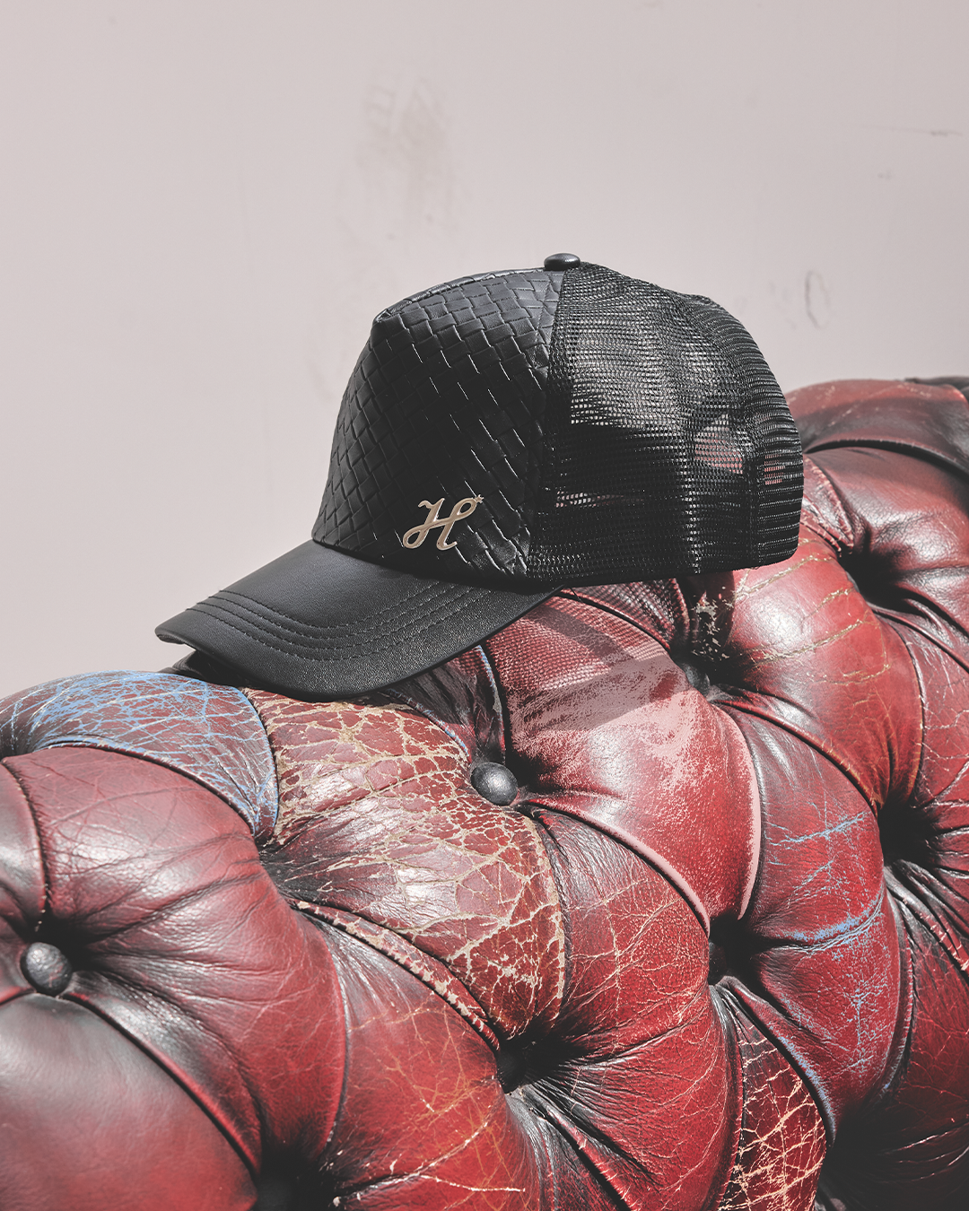 Casquette en cuir "tagia"